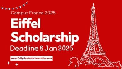 Campus France Eiffel Scholarship 2025 - Deadline January 8, 2025