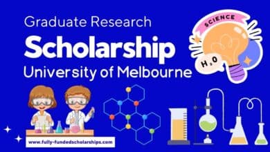 Graduate Research Scholarship of $135,000 at Australian University of Melbourne