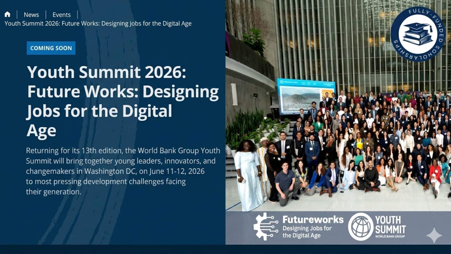 World Bank Group Youth Summit 2026 Fully Funded to Washington, D.C.
