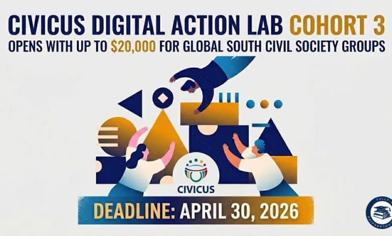 CIVICUS Digital Action Lab Cohort 3 Opens With Up to $20,000 for Global South Civil Society Groups
