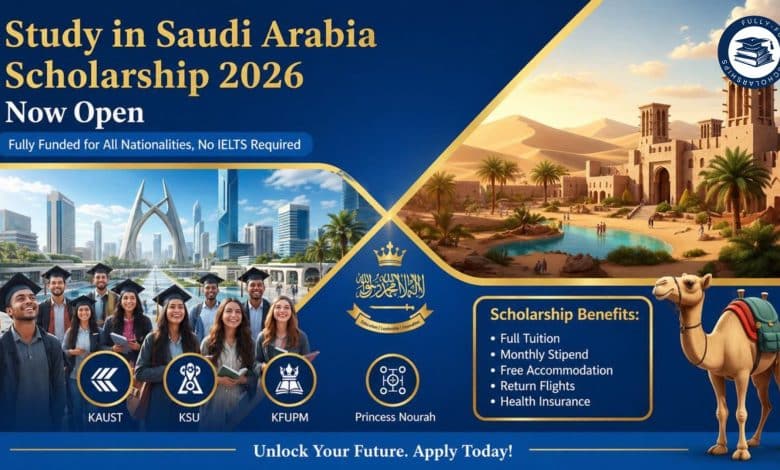 Study in Saudi Arabia Scholarship 2026 Now Open: Fully Funded for All Nationalities, No IELTS Required