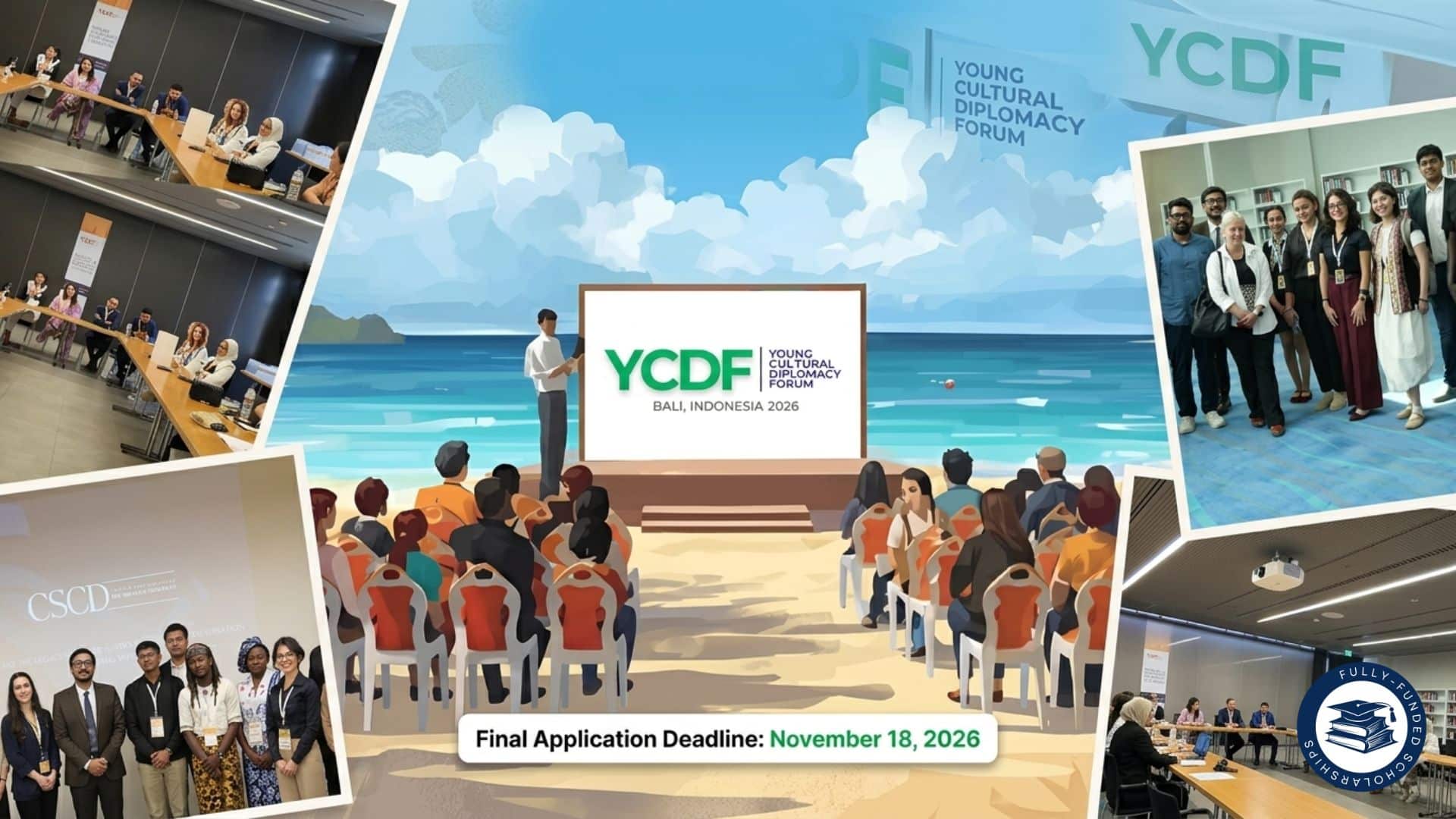 YCDF Bali 2026 three days in Indonesia, a $16.99 non-refundable fee, and who actually gets funded