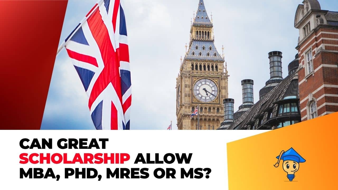 Can GREAT Scholarships Fund an MBA, PhD, MRes or 2-Year Master’s in the UK